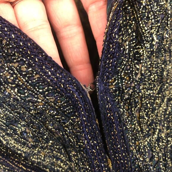 Calypso St Barth Fran 100% Silk Dress Womens Small Beaded Embellished Pockets‎ - Picture 5 of 16